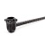 Carved ebony pipe with cobra pattern 26,7 cm